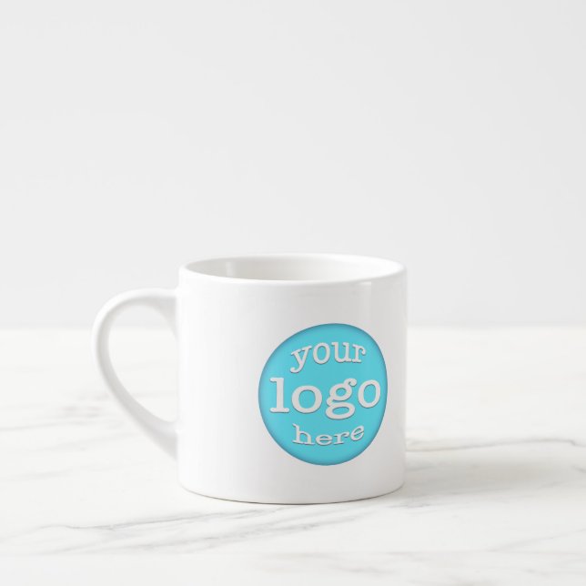 Custom Business Company Barista Cafe Logo Branded Espresso Cup (Left)