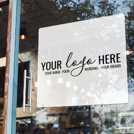 Custom Business Company Corporate Logo Store Glass