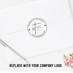 Custom Business Company Logo Classic Round Sticker