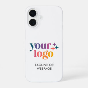 Custom Business Company Logo Custom Text iPhone 16 Case