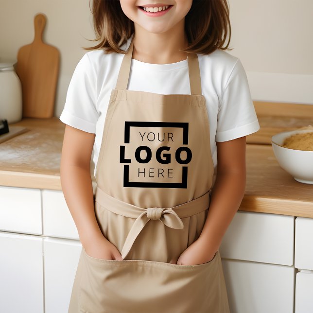 Custom Business Company Logo Employee Staff Kids Apron (Creator Uploaded)