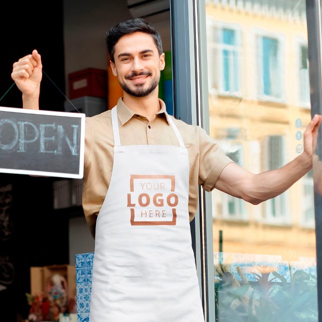 Custom Business Company Logo Employee Staff Long Apron (Creator Uploaded)