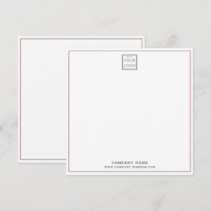 Custom Business Company Logo Maroon Square Card