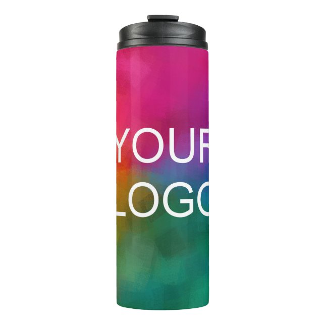 Custom Business Company Logo Modern Top Best Thermal Tumbler (Front)