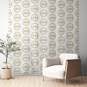 Custom Business Company Logo Pattern Backdrop Tapestry