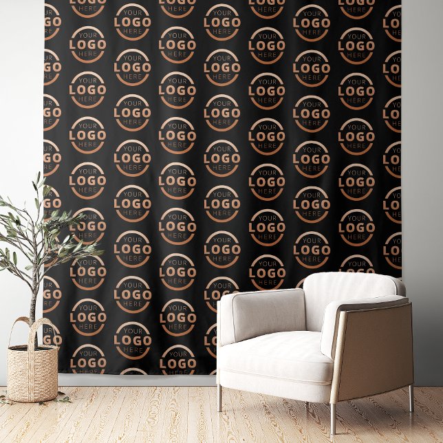 Custom Business Company Logo Pattern Backdrop Tapestry (Creator Uploaded)
