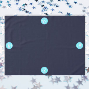 Custom Business Company Logo Promo Trade Show Blue Tablecloth
