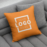 Custom Business Company Logo Promotional Branded Cushion<br><div class="desc">Easily personalise this trendy throw pillow with your own business logo. You can change the background colour to match your logo or corporate colours. Promotional pillows make a long lasting impression so they make great corporate gifts, giveaways, or souvenirs for clients, customers, and employees. They can also be used to...</div>