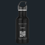 Custom Business Company Logo QR Code & Text Simple 532 Ml Water Bottle<br><div class="desc">Promote your business with this elegant water bottle,  featuring custom logo & text. Easily add your logo by clicking on the "personalise" option.</div>