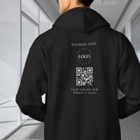 Custom Business Company Logo QR Code & Text Simple