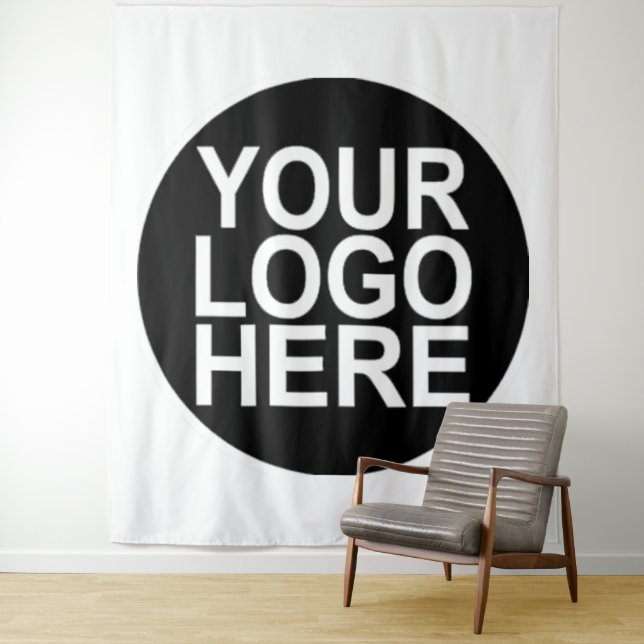 Custom Business Company Logo Tapestry (In Situ)