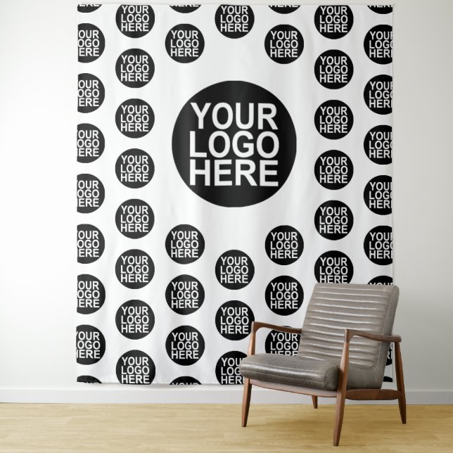 Custom Business Company Logo Tapestry (In Situ)