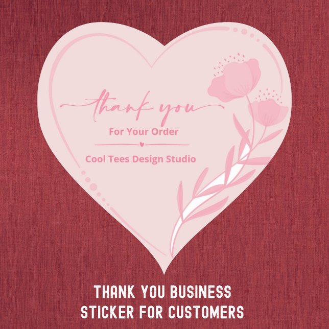 Custom Business Company Thank You   Heart Sticker (Creator Uploaded)