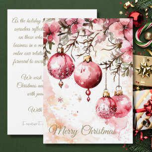 Custom Business Corporate Christmas Holiday Card