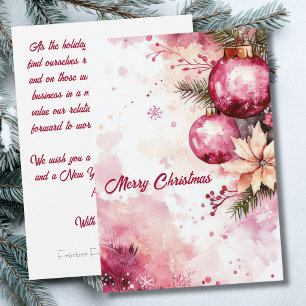Custom Business Corporate Christmas Holiday Card