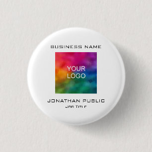 Custom Business Corporate Company Logo Text Round 3 Cm Round Badge
