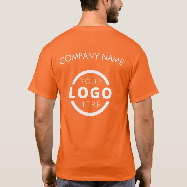 Custom Business Corporate Logo Employee Uniform T-Shirt (Back)
