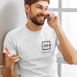 Custom Business Corporate Logo Employee Uniform T-Shirt<br><div class="desc">Promote your business on your t-shirt, wherever you go. Create your own custom branded t-shirt with your own company logo. The print can be placed on the front, pocket area, and the back. Wearing promotional t-shirts with your business logo at trade shows and other corporate events help others recognise members...</div>