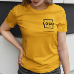 Custom Business Corporate Logo Employee Uniform T-Shirt<br><div class="desc">Promote your business on your t-shirt, wherever you go. Create your own custom branded t-shirt with your own company logo. The print can be placed on the front, pocket area, and the back. Wearing promotional t-shirts with your business logo at trade shows and other corporate events help others recognise members...</div>