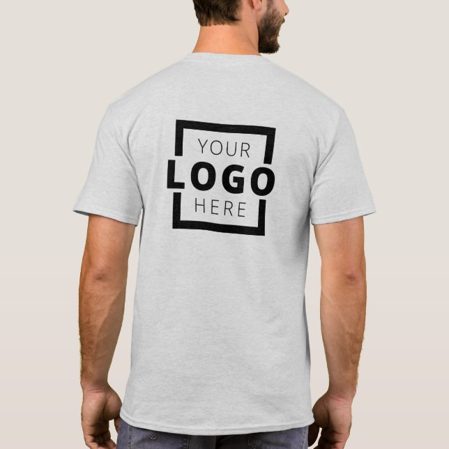 Custom Business Corporate Logo Employee Uniform T-Shirt (Back)