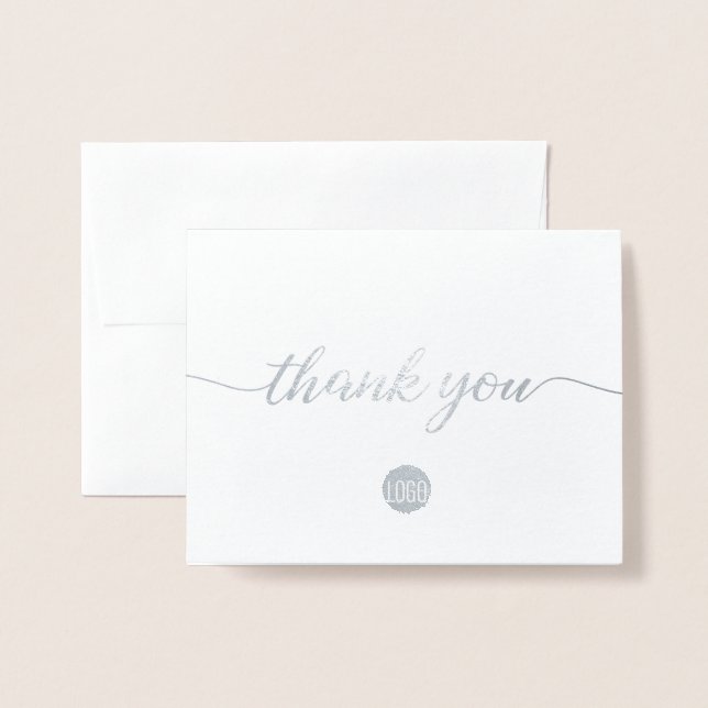 Custom Business Customer Appreciation Thank you  Foil Card (Front With Envelope)