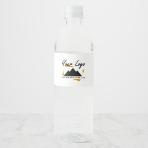 Custom Business Design Add Your Company Logo Water Bottle Label