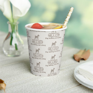 Custom Business Dog Walking Business Natural Brown Paper Cups