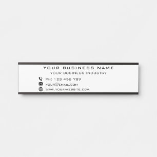 Custom Business Door Sign Your Name Text Info