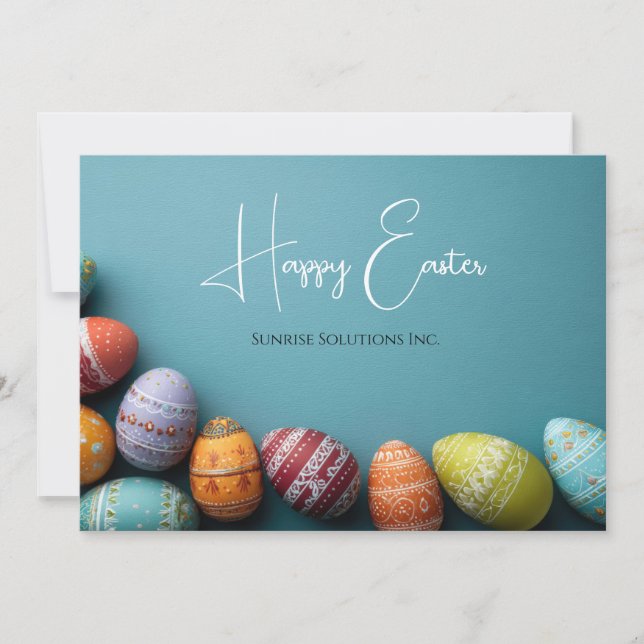 Custom Business Easter Greeting Card  (Front)