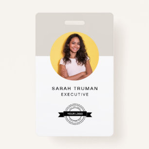 Custom Business Employee Card Minimalist & Modern ID Badge
