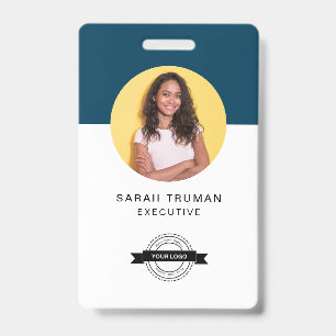 Custom Business Employee Card Minimalist & Modern ID Badge