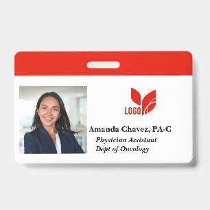 Custom Business Employee Photo Name ID Badge