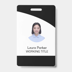 Custom Business Employee Photo Text Standard ID Badge