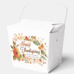 Custom Business Fall Floral Thanksgiving Party Favour Box