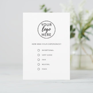 Custom Business Feedback  Enclosure Card