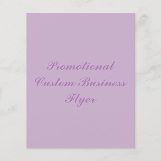 CUSTOM BUSINESS FLYER. FLYER (Front)
