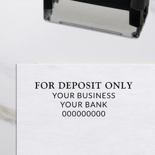 Custom Business For Deposit Only Bank Self-inking Stamp