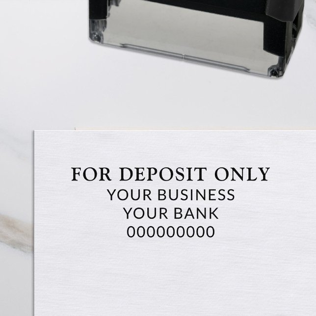 Custom Business For Deposit Only Bank Self-inking Stamp (Creator Uploaded)
