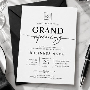 Custom Business Grand Opening Minimalist Party Invitation