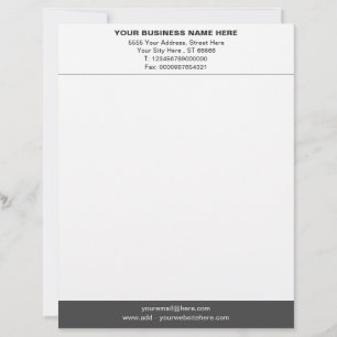 Custom Business Letterhead Choose Colours and Font