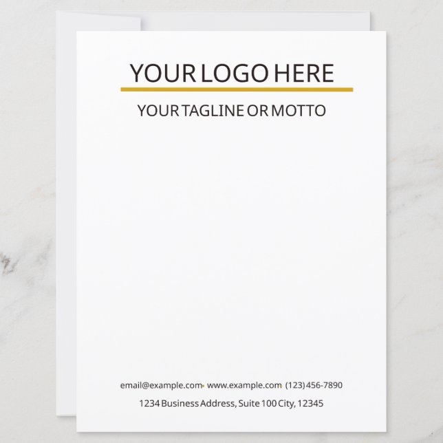 Custom Business Letterhead Template (Front)