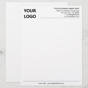 Custom Business Letterhead with Logo and QR Code