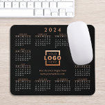 Custom Business Logo 2024 Calendar Rose Gold Mouse Pad<br><div class="desc">Create your own personalised 2024 calendar mouse pads with your own company logo, business slogan and contact information. You can easily change the background colour to match your corporate colours. Makes a great promotional giveaway or corporate gift for customers, vendors, employees or other special people. No minimum order quantity and...</div>