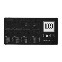 Custom Business Logo 2025 Black Calendar Desk Mat