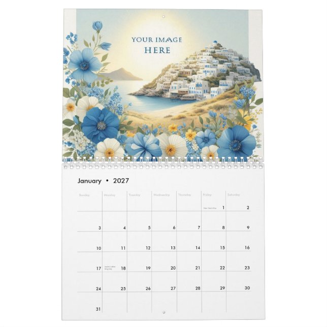 Custom Business Logo 2026 Wall Calendar - Modern b (Jan 2027)