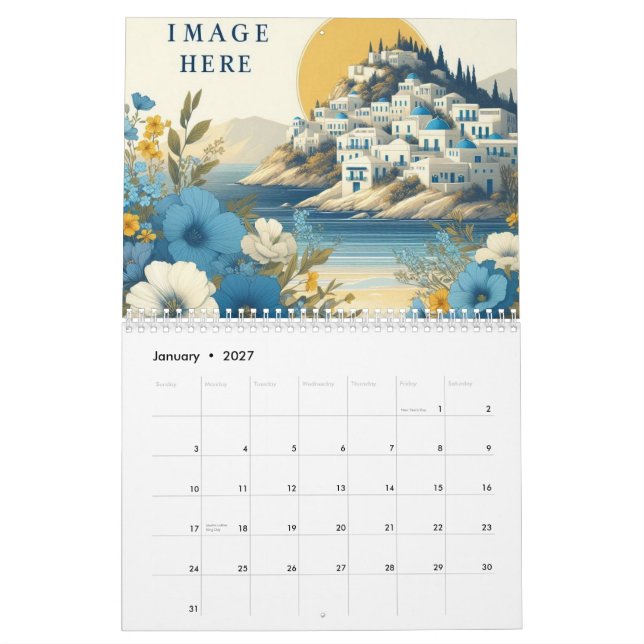 Custom Business Logo 2026 Wall Calendar - Modern c (Jan 2027)