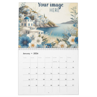 Custom Business Logo 2026 Wall Calendar - Modern d