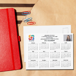 Custom Business Logo 2027 Company Calendar Postcard