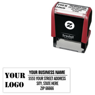 Custom Business Logo Address Company Stamp