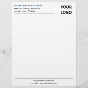 Custom Business Logo Address Letterhead - Colours